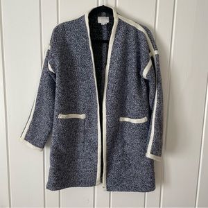 Numph Blue Cardigan Coat